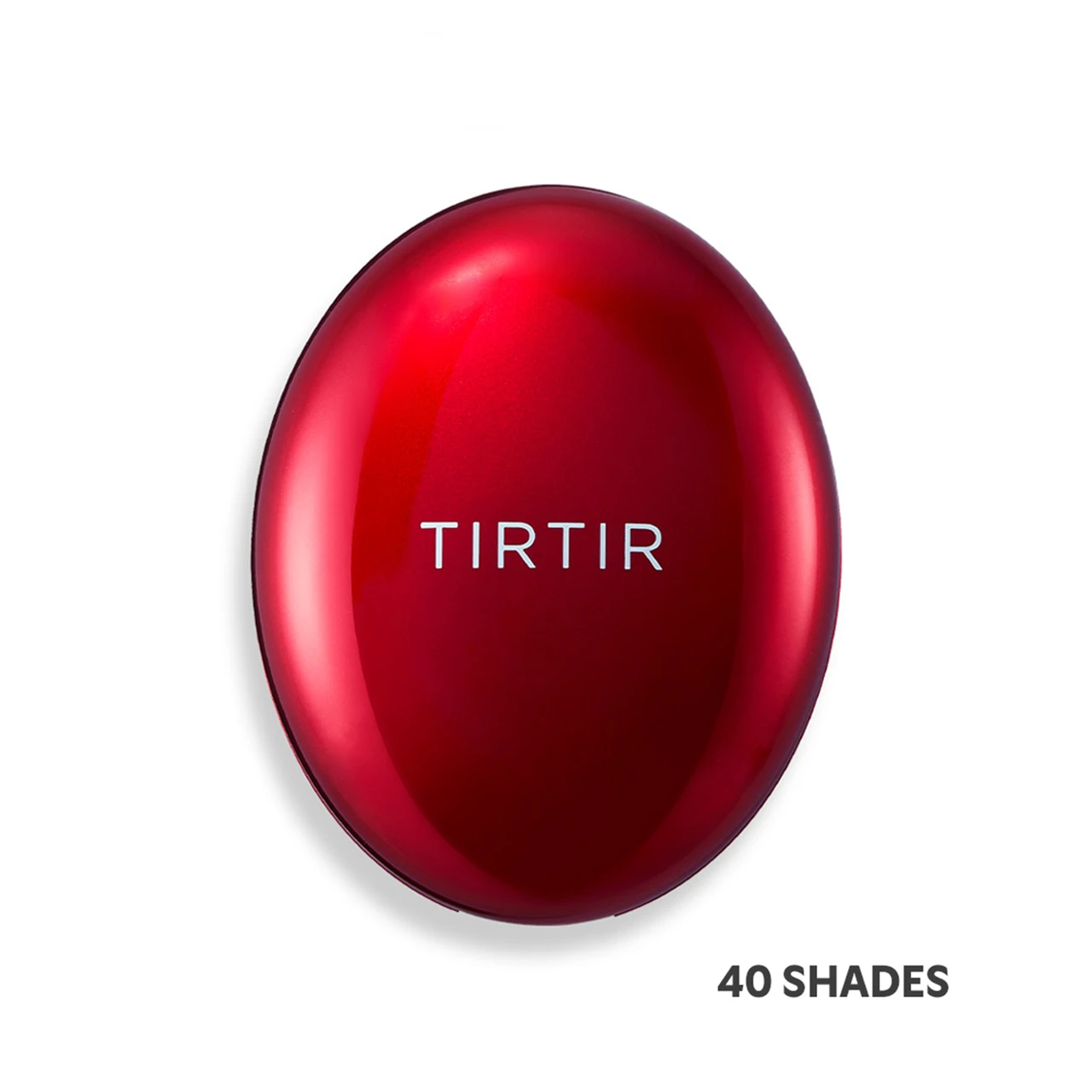 TirTir Mask Fit Red Cushion Foundation compact in signature red with 40 shades label