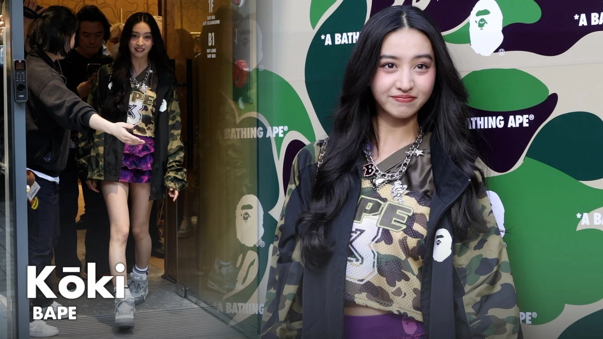Koki, daughter of Takuya Kimura, at the BAPE STORE DOSAN Seoul grand opening, March 2026