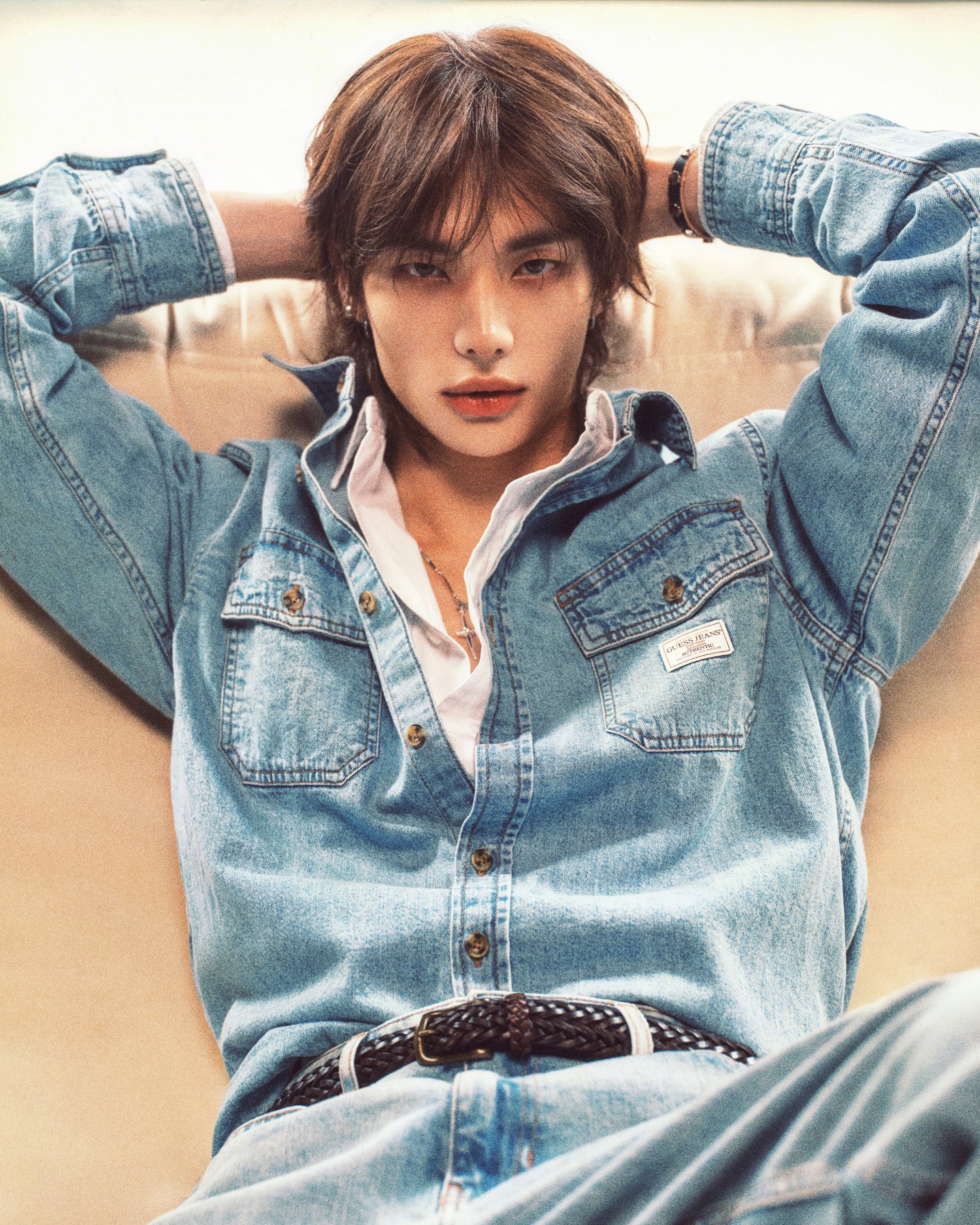 Hyunjin in GUESS for the Modern Heritage campaign