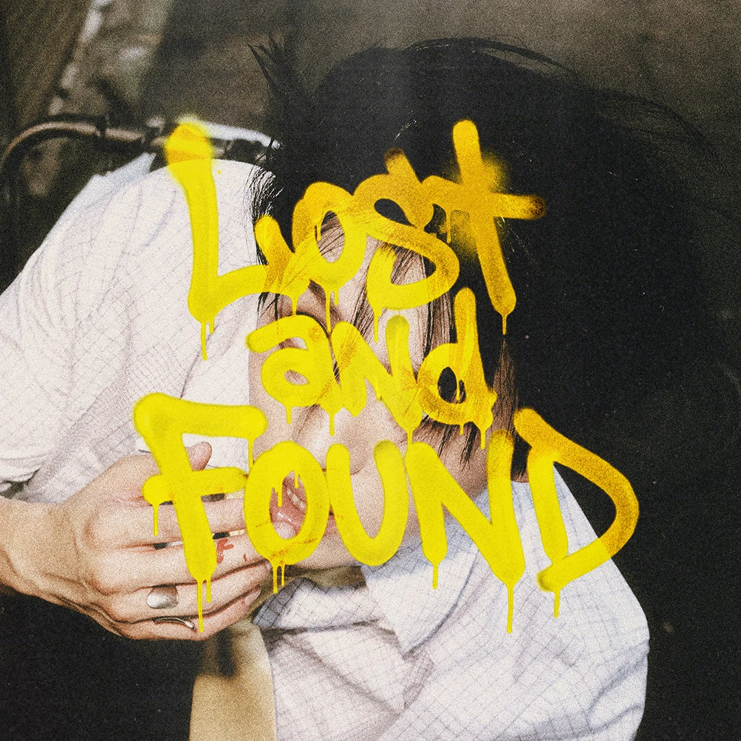 KINO Lost and Found EP official teaser art with yellow spray-paint lettering. Image: NAKED