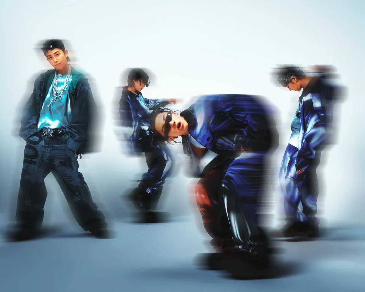 LNGSHOT Training Day EP official artwork featuring a collage of trainee-era photos with yellow sticky note branding