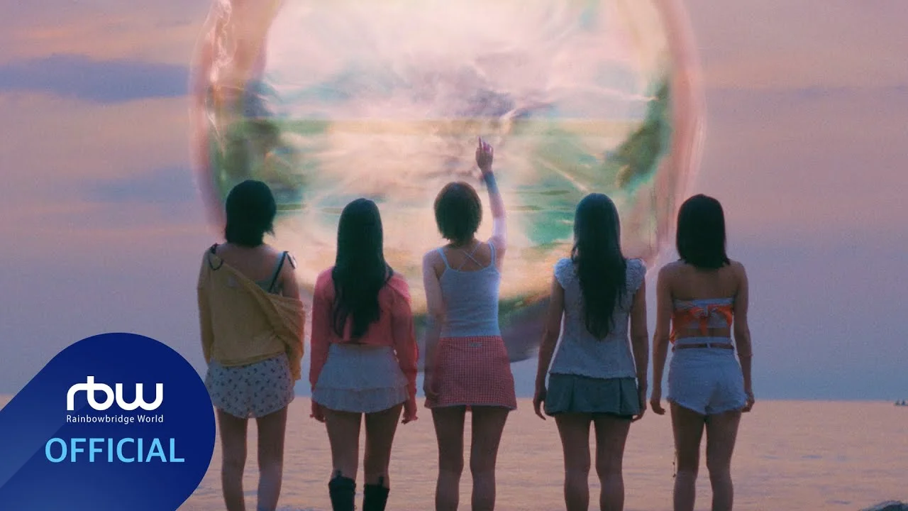 KARA in a promotional still from their 2024 digital single I Do I Do, released by RBW and DSP Media