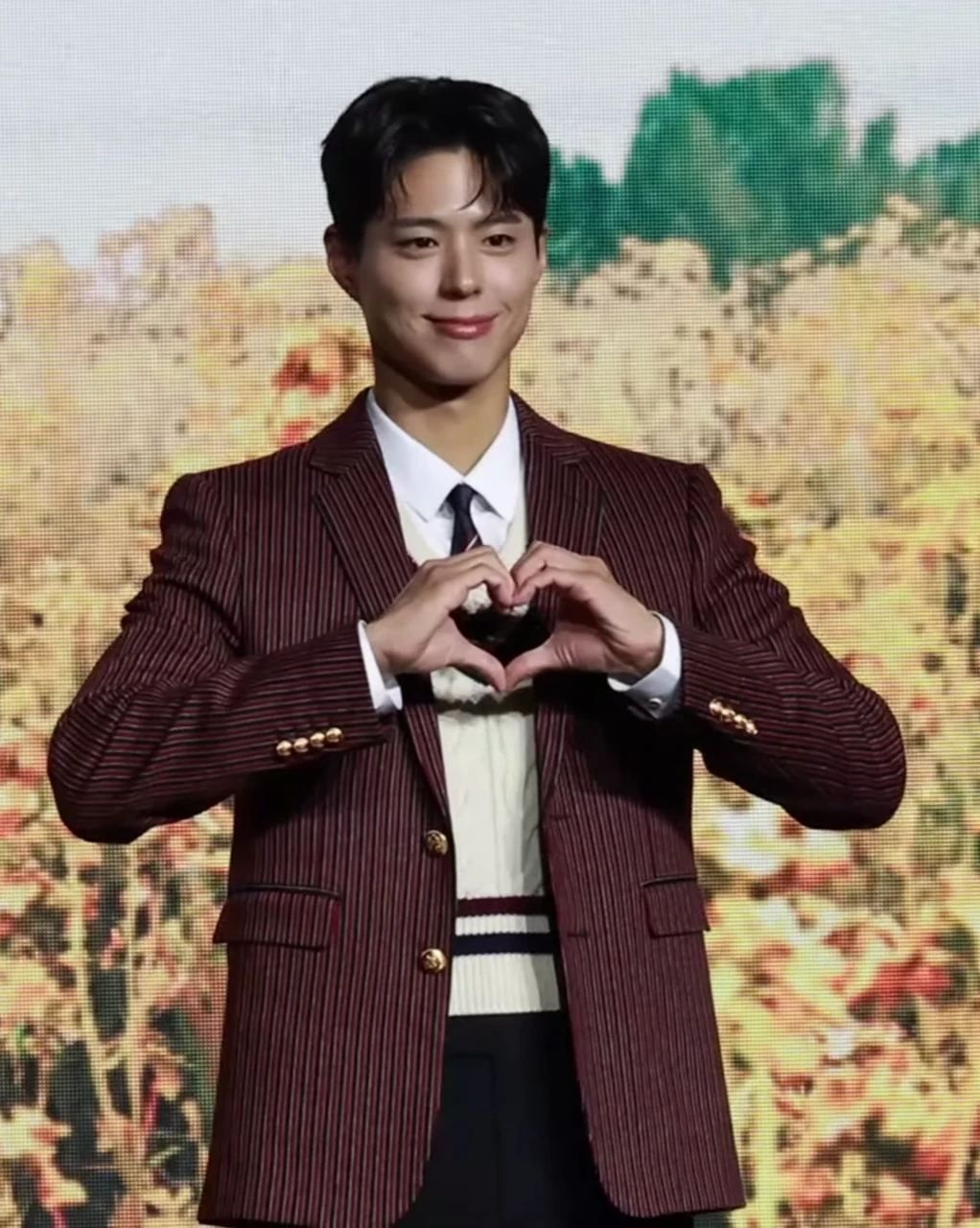 Park Bo Gum at the When Life Gives You Tangerines press conference in Seoul, March 2025
