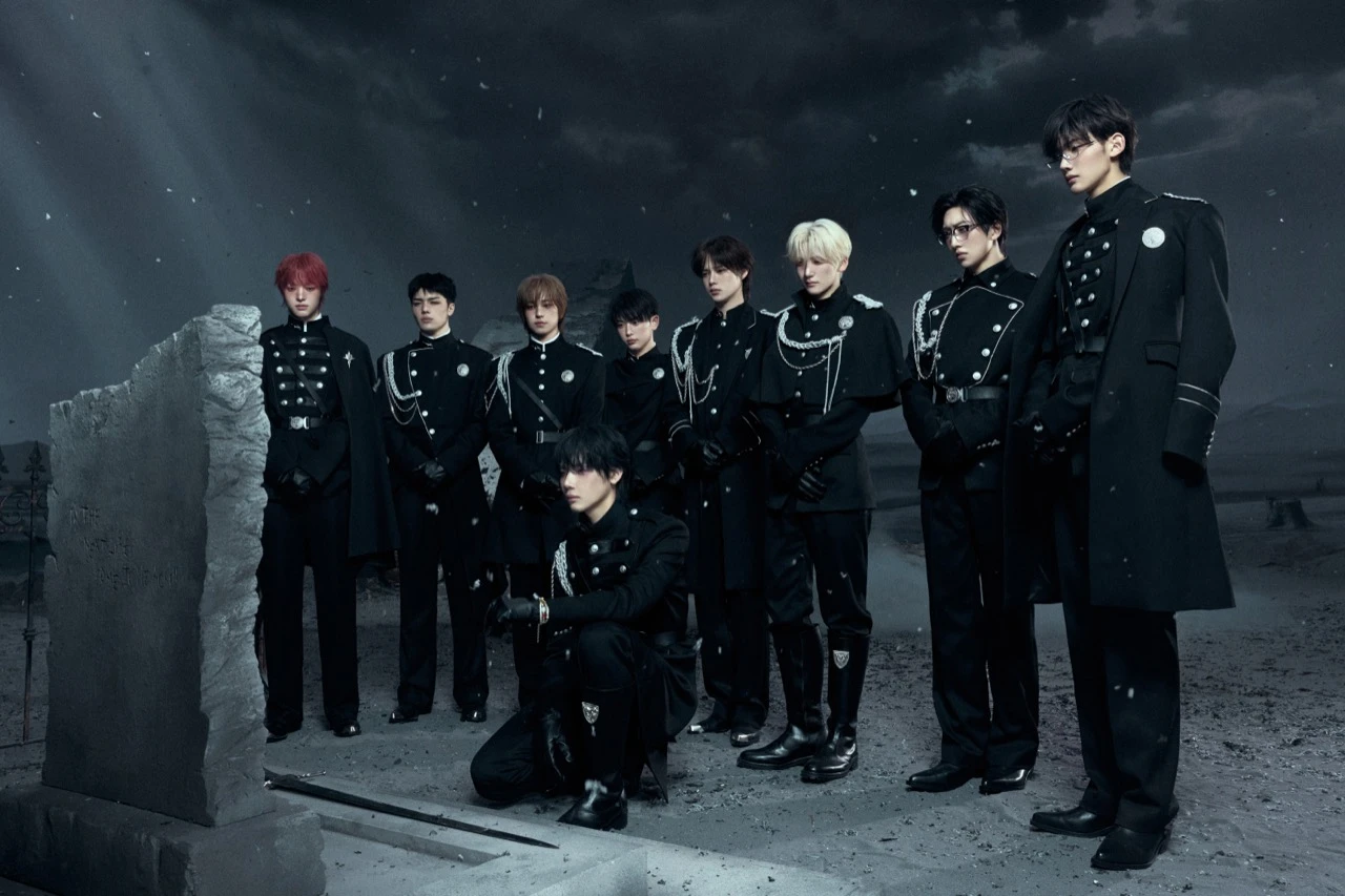 &TEAM group concept photo in dark military uniforms for the We on Fire EP