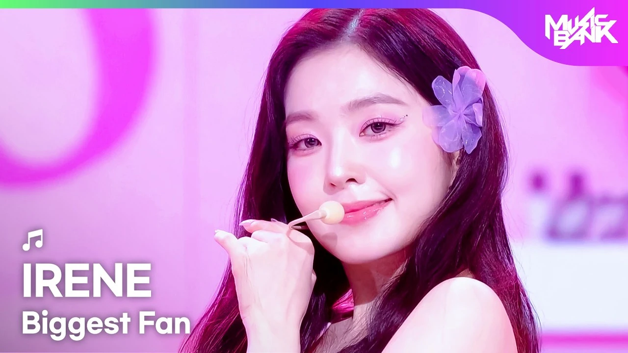Irene performing Biggest Fan on KBS Music Bank in April 2026