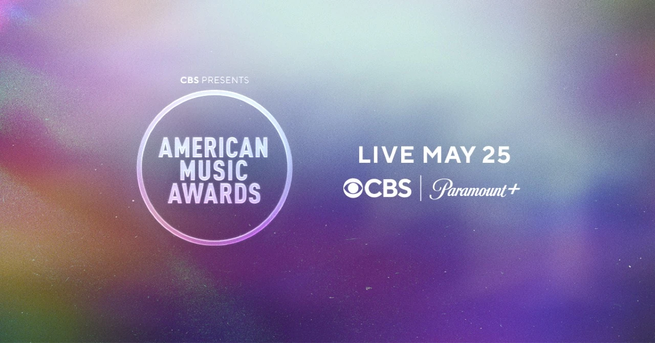 2026 American Music Awards promotional graphic with the AMA logo and live broadcast date