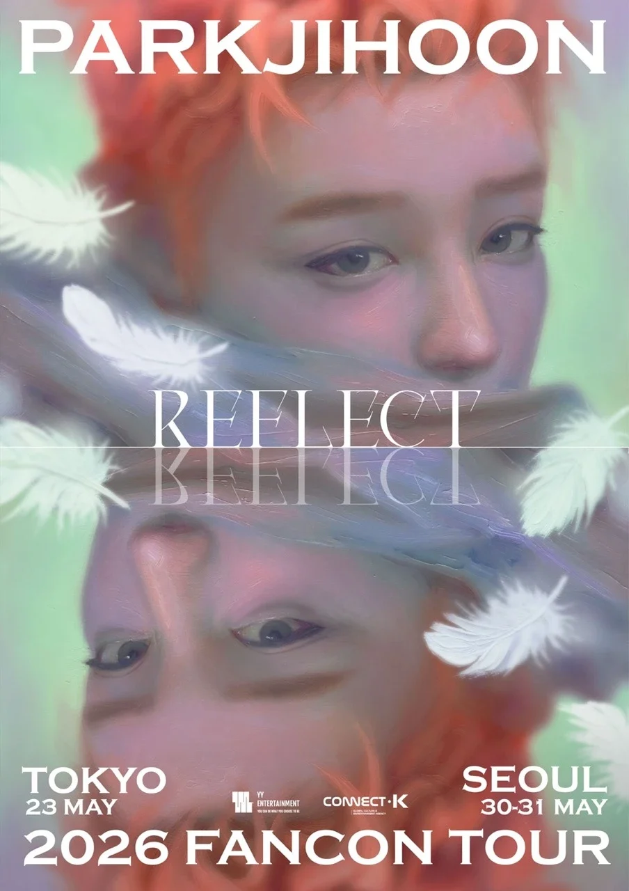 Park Jihoon in a red-toned promotional image from the RE:FLECT rollout