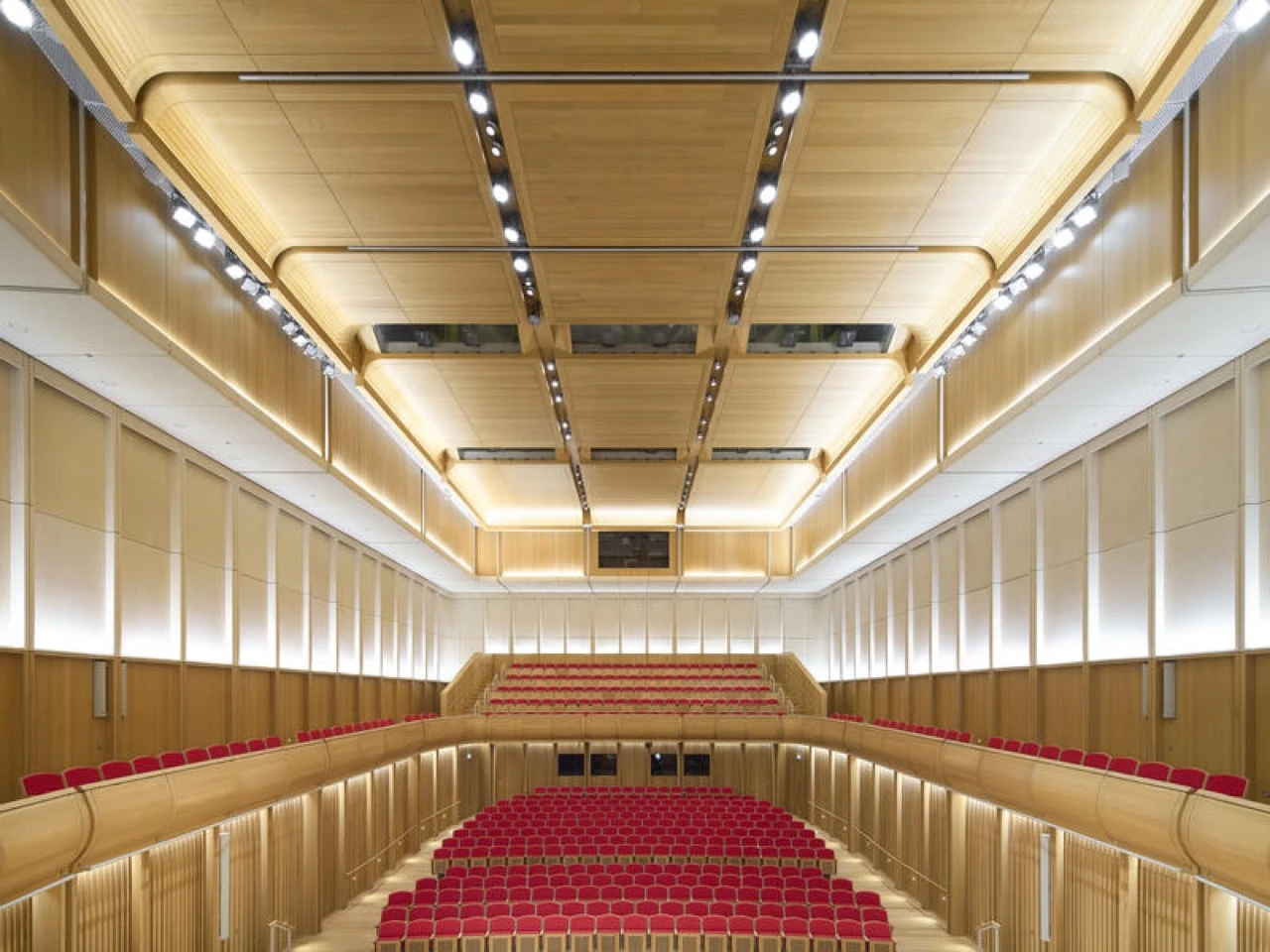 Inside the Sohmen Concert Hall at Oxford's Stephen A. Schwarzman Centre for the Humanities