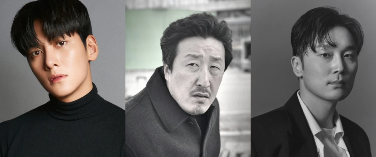 Ji Chang-wook, Hyun Bong-sik, and Seo Hyun-woo in portraits released with The Generals casting announcement