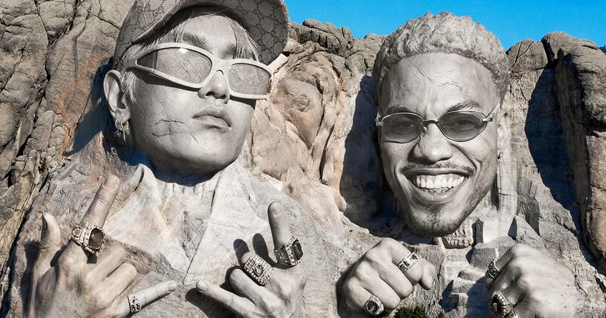 Promotional artwork for Taeyong's Rock Solid single featuring Anderson .Paak