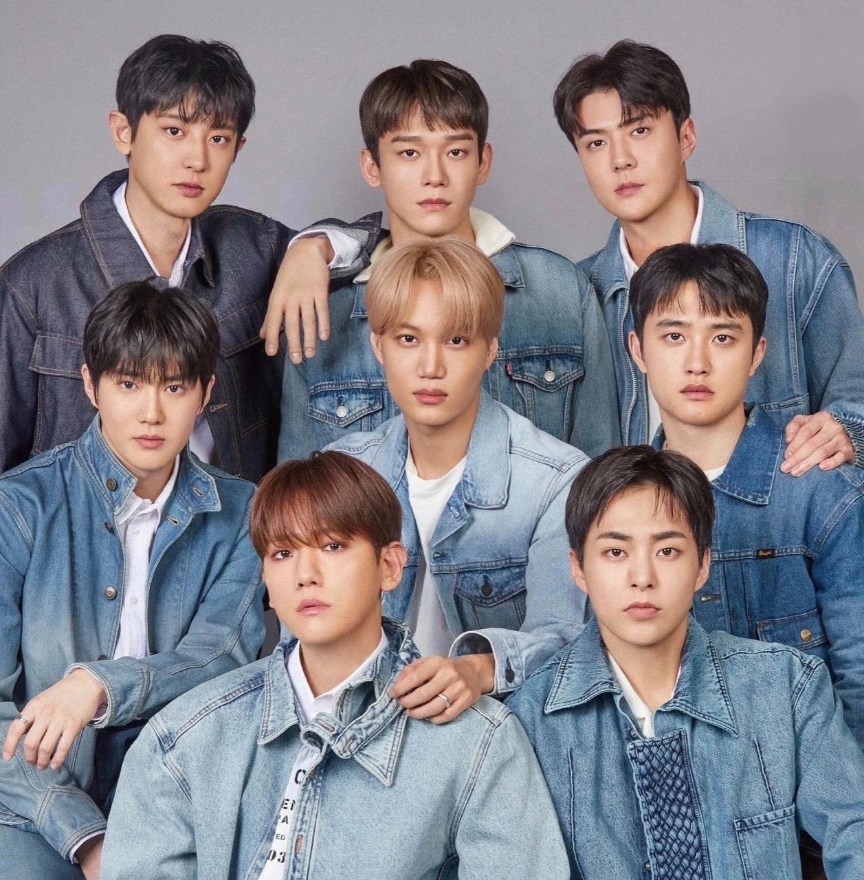 EXO members in a promotional image on SMTown Global Shop