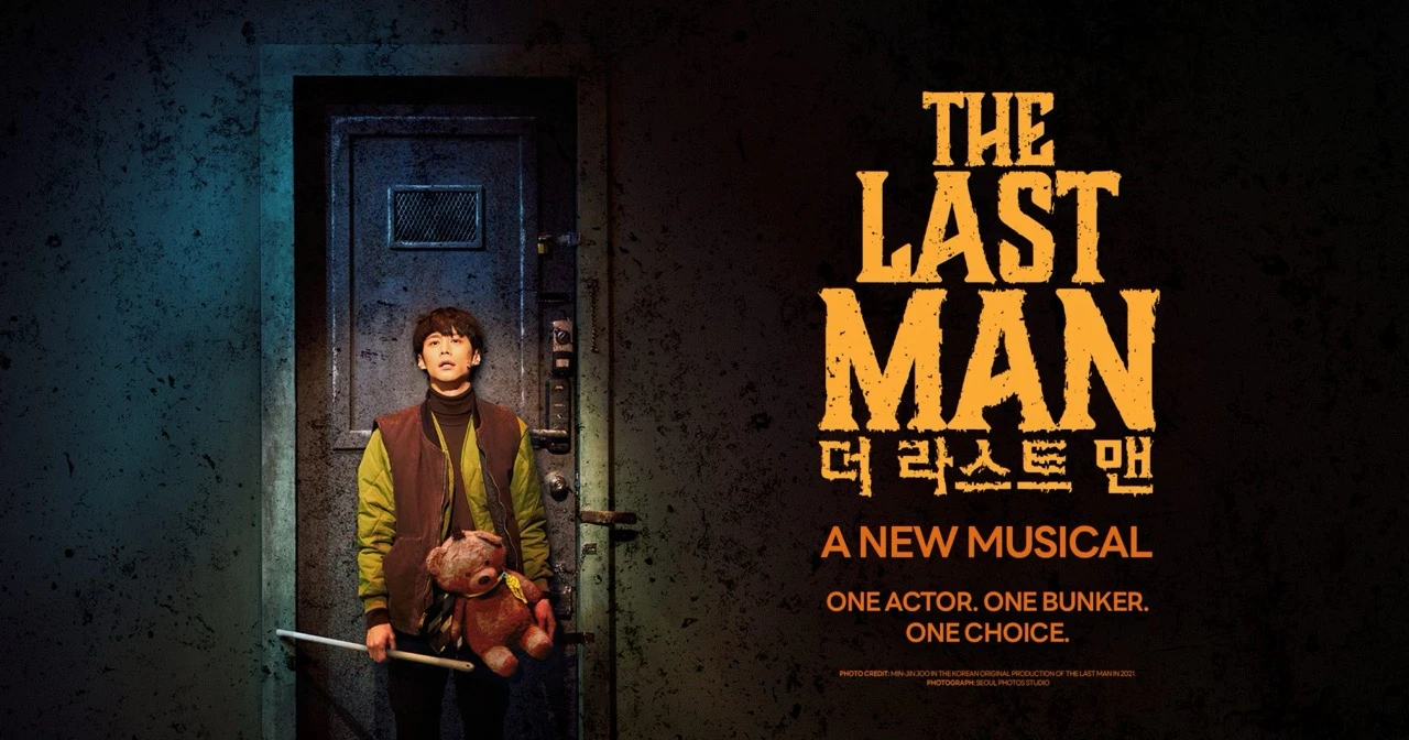 Promotional poster for The Last Man showing Min-jin Joo from the Korean original production standing in a bunker-like set