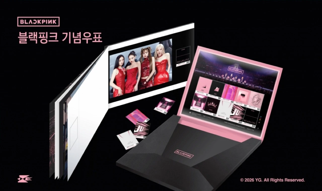 BLACKPINK commemorative stamp artwork preview released with the announcement