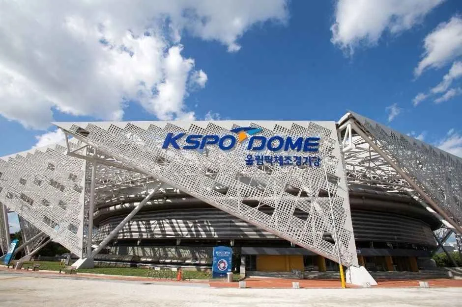 Exterior of KSPO Dome in Seoul, one of South Korea's core indoor concert venues