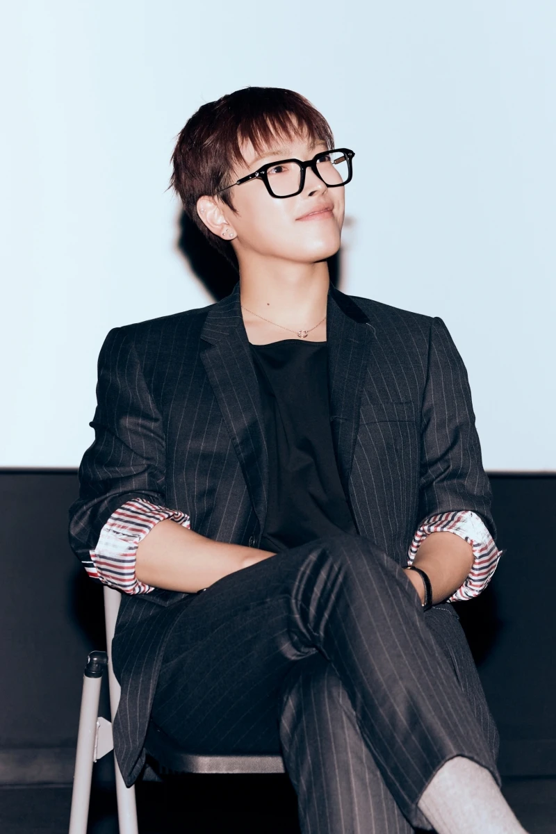 Hongjoong seated during a Hallucination screening and audience Q&A appearance